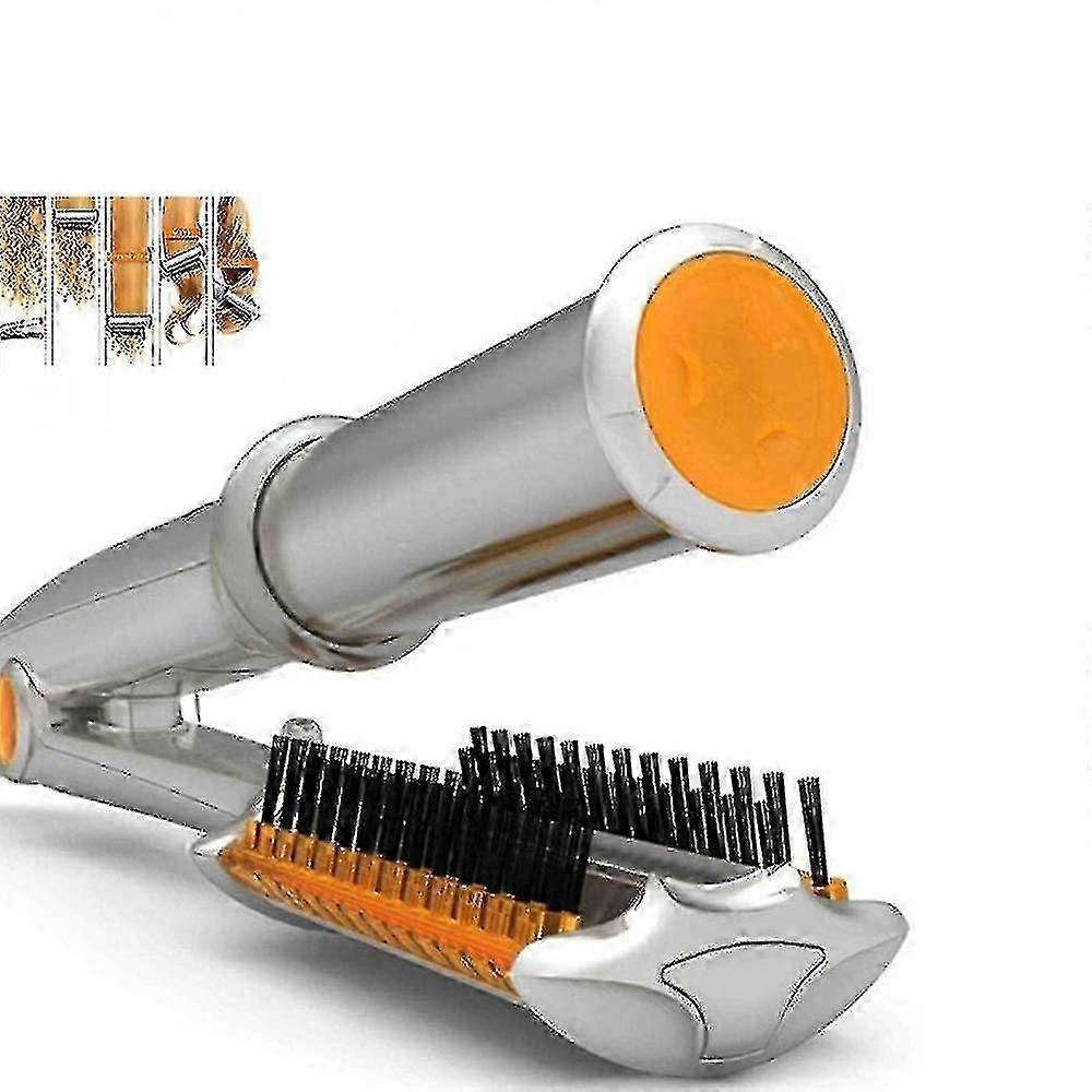 المهنية الشعر تمليس الحديد مجعد الشعر مملس الشعر ومصفف الشعر 2 في 1 متعددة الوظائف أداة تصفيف الشعر الحديد المسطح مع فرشاة