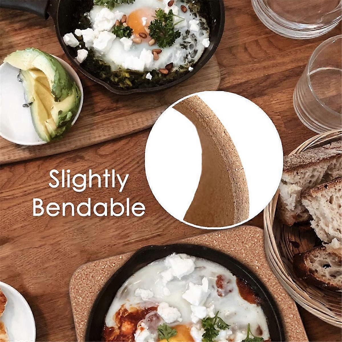 Cork Trivet, 6 Pcs High Density Thick Square Cork Trivets