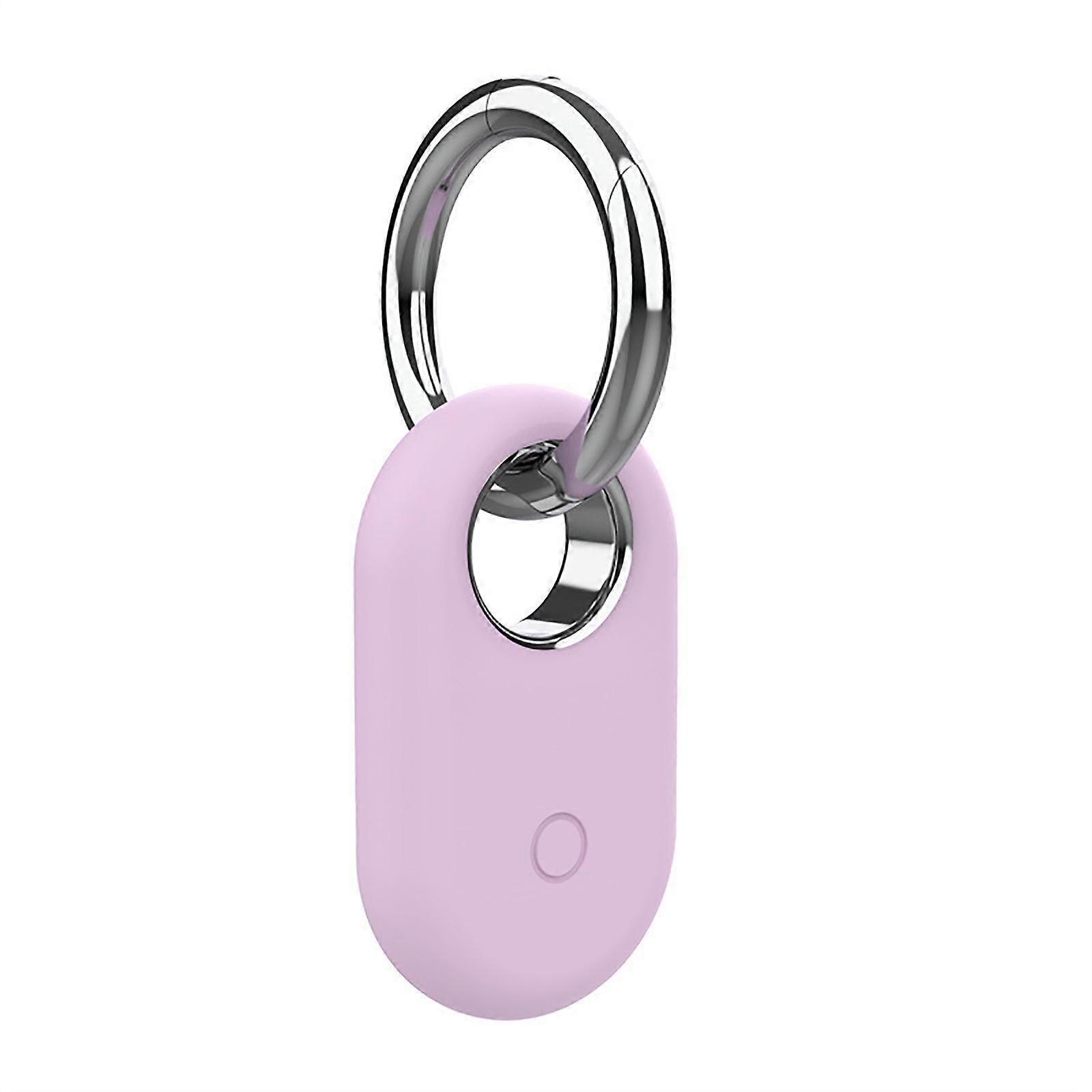 Suitable for Smarttag 2 Protective Case Silicone Keychain Pet Dog Tracker Locator Positioning Housing Anti-Scratch Cover lilac