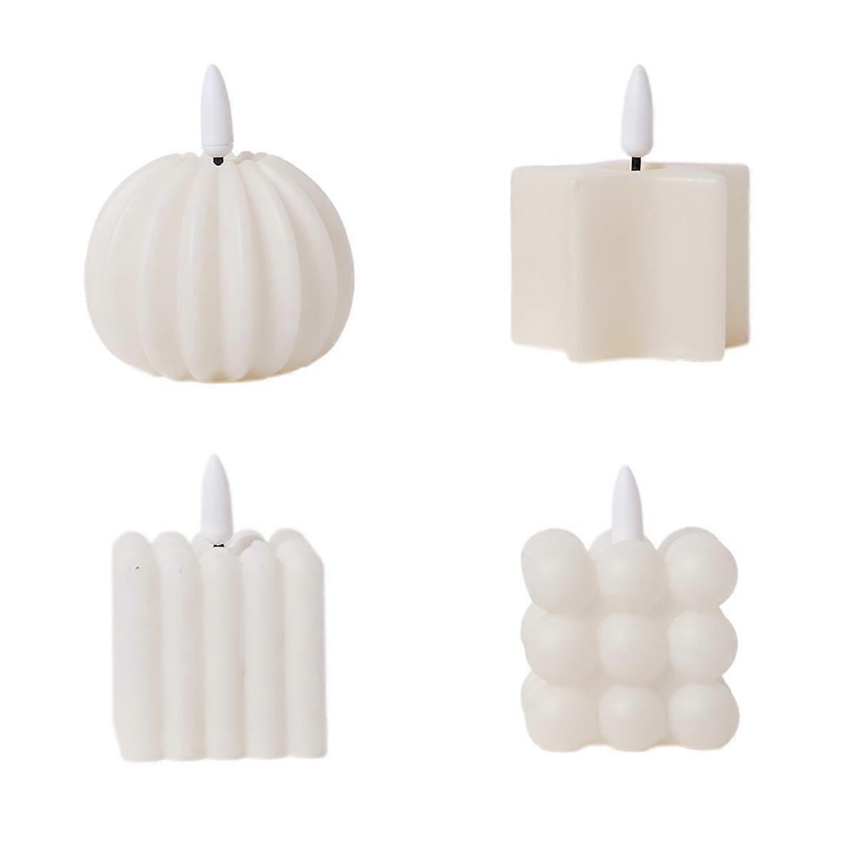 4PCS Pumpkin Battery Operated Candle Kids Flameless Pumpkin Candles