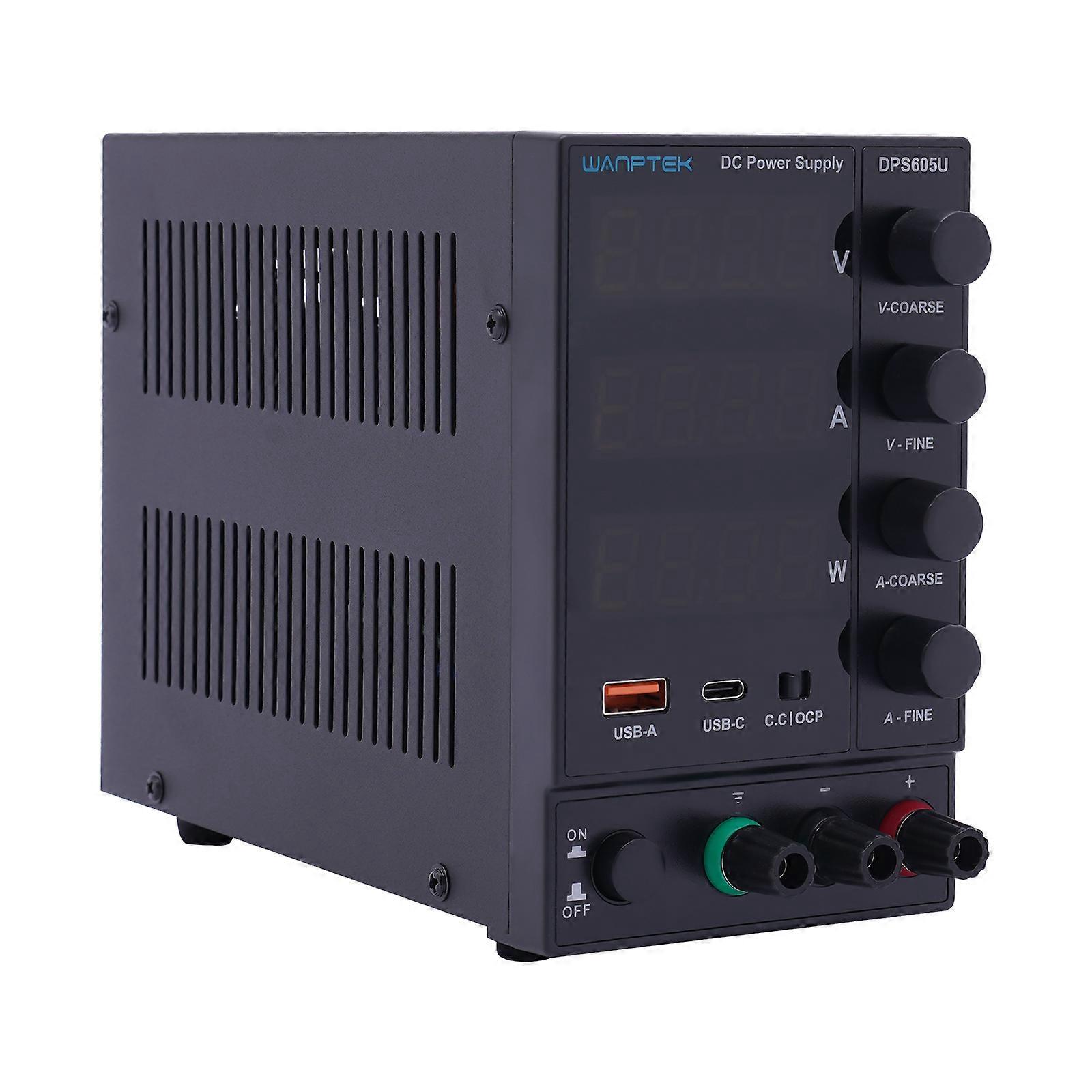 DPS605U Adjustable DC Power Supply Portable Regulated Power Supply Black