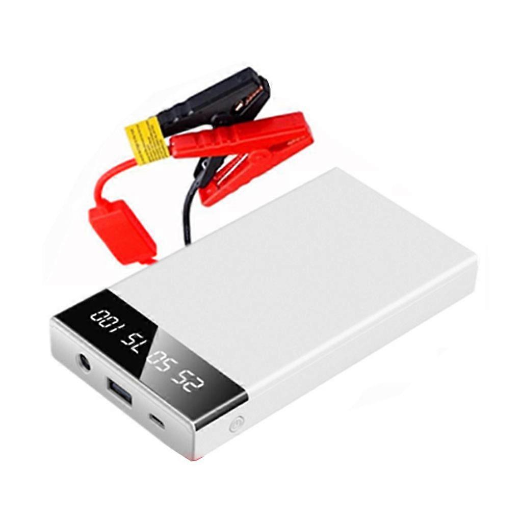 10000 mAh Autoladegerät Booster Jump Notfall Starter Motor USB Schnellladung 12 V Auto Tragbares Lithium-Batterie-Netzteil Weiß