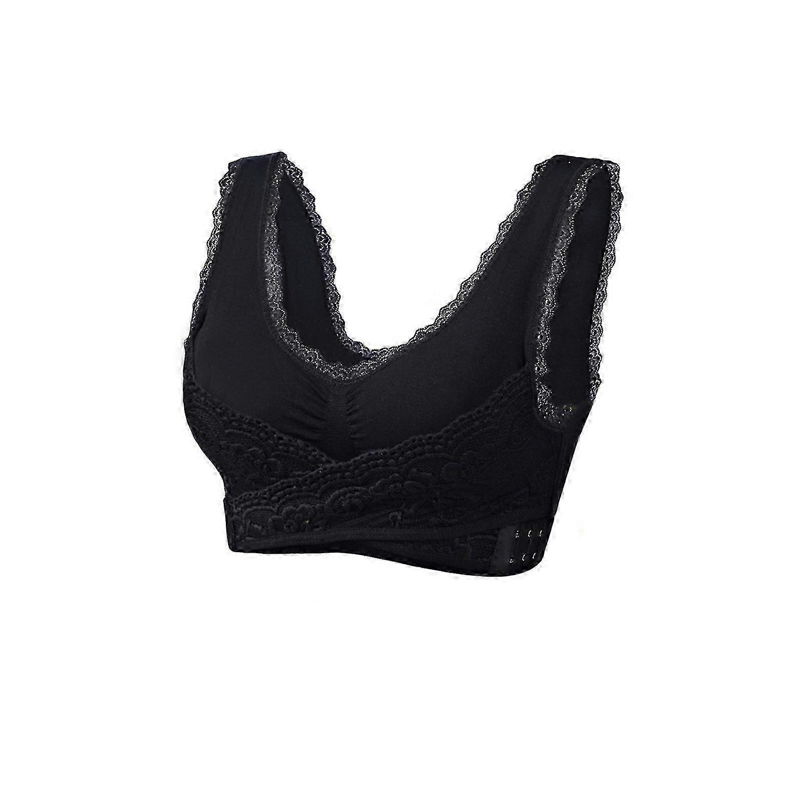 Front Cross Side Buckle Lace Comfy Corset Bra for Posture Shaping and Slimming