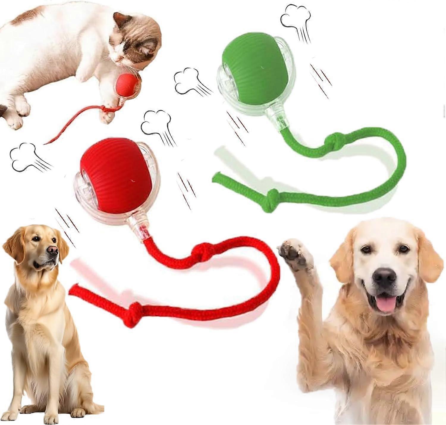 Interactive Cat Toys Rolling Ball Motion Activated for and Dogs Cats 360° Smart Automatic Moving Ball Toy