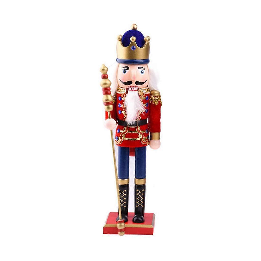 漫画の兵士くるみ割り人形の飾りは、クリスマスツリーの飾りのための木製の数字を設定しますクリスマスの装飾、誕生日プレゼント、赤