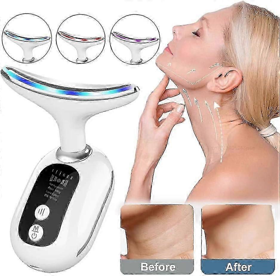 Συσκευή προσώπου αναζωογόνησης δερμάτων, μασάζ ομορφιάς προσώπου λαιμού, λειτουργίες χρώματος 3 σε 1 για τη γλυπτική προσώπου και τη φροντίδα του δέρματος, εργαλείο σπα προσώπου στο σπίτι