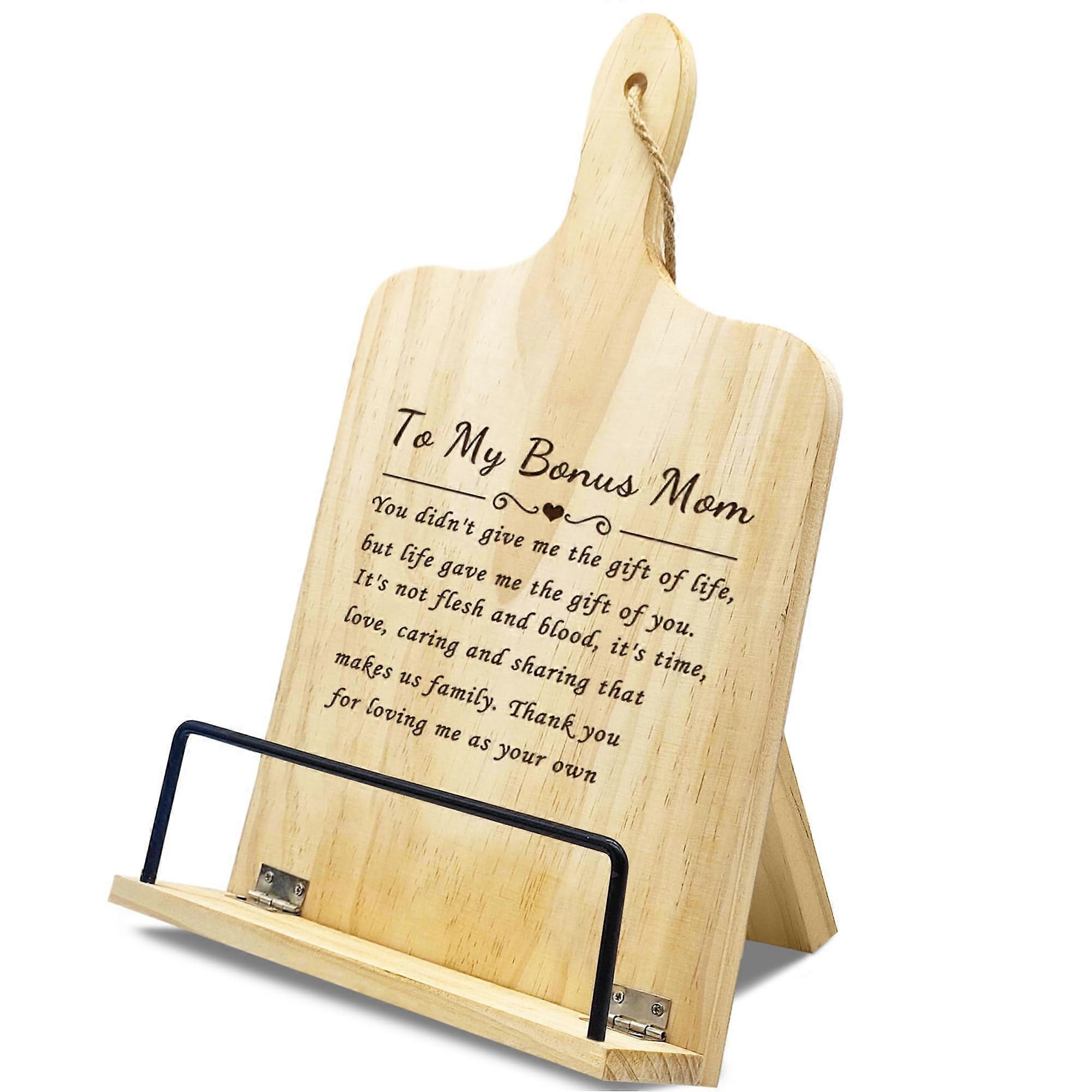 Unique Foldable Chef Carved Folding Cookbook Stand for Mother's Day Gift