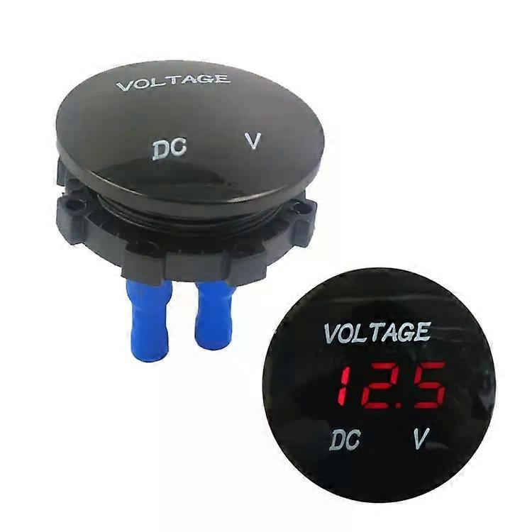 DC Digital Voltage Meter-12-24V Automotive Battery Display (Red Light) Red Light
