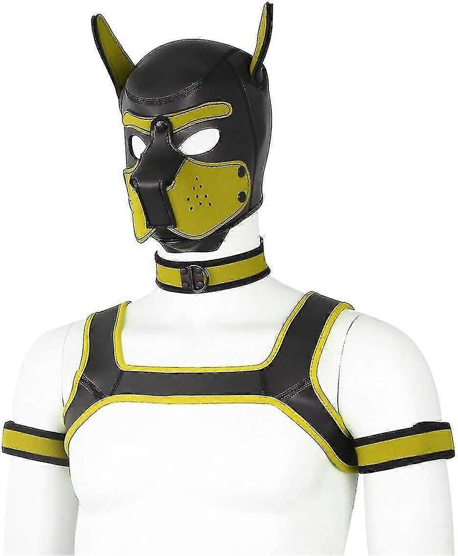 大人用ネオプレン製子犬用フードマスク、取り外し可能なコスプレ犬用フルフェイス子犬用フードマスク_SSDLV