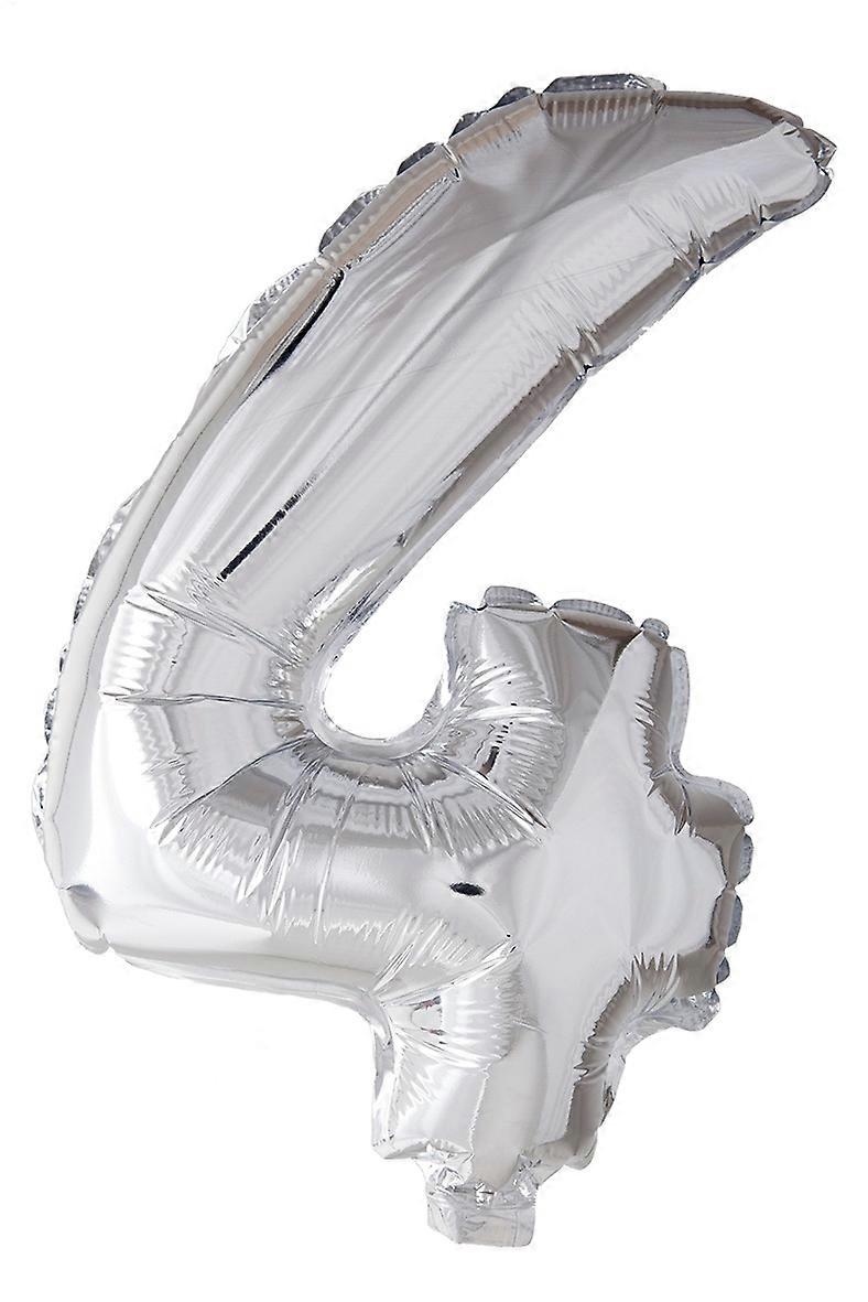 Ballong Siffra 4 Silver 86 cm