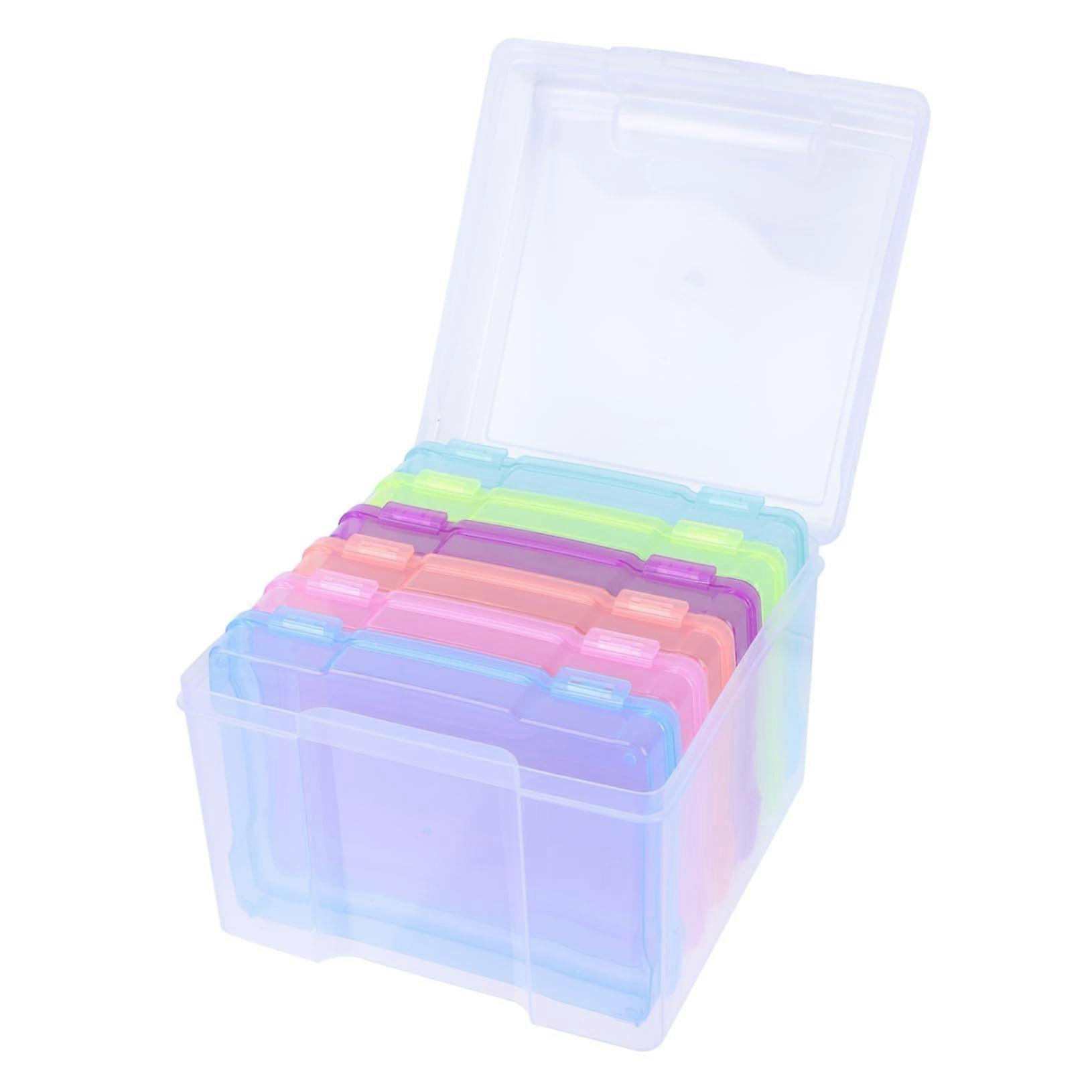 Photo Storage Box Organizer Case Smooth Surface Round Edges for Pictures Craft Items 5x7