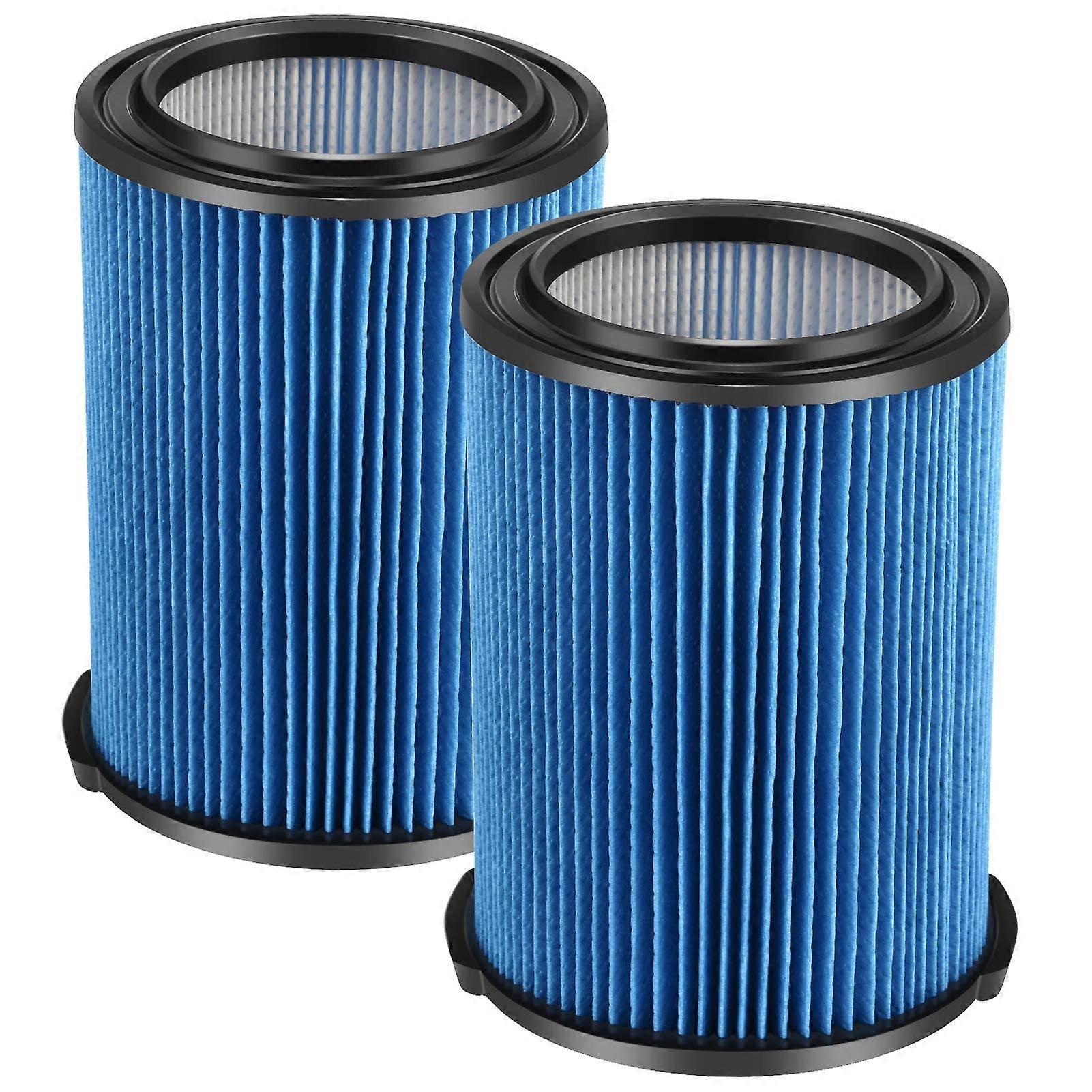 VF5000 Replacement Vacuum Filter 3 Layer Pleated with HEPA Material for Rigid 6 - 20 Gal Vacuums (2 Packs)