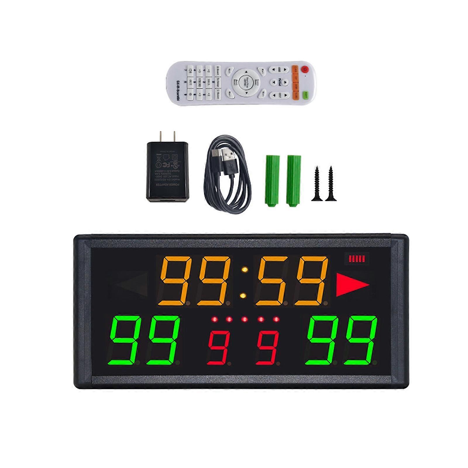 Digital Scoreboard with Remote 30M Visual Distance LED Display Score Keeper