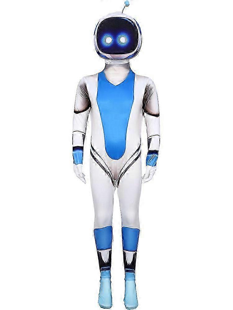 Astro Bot Cosplay Costume Jumpsuit Party Fancy Dress Bodysuit for Men Women BZSM