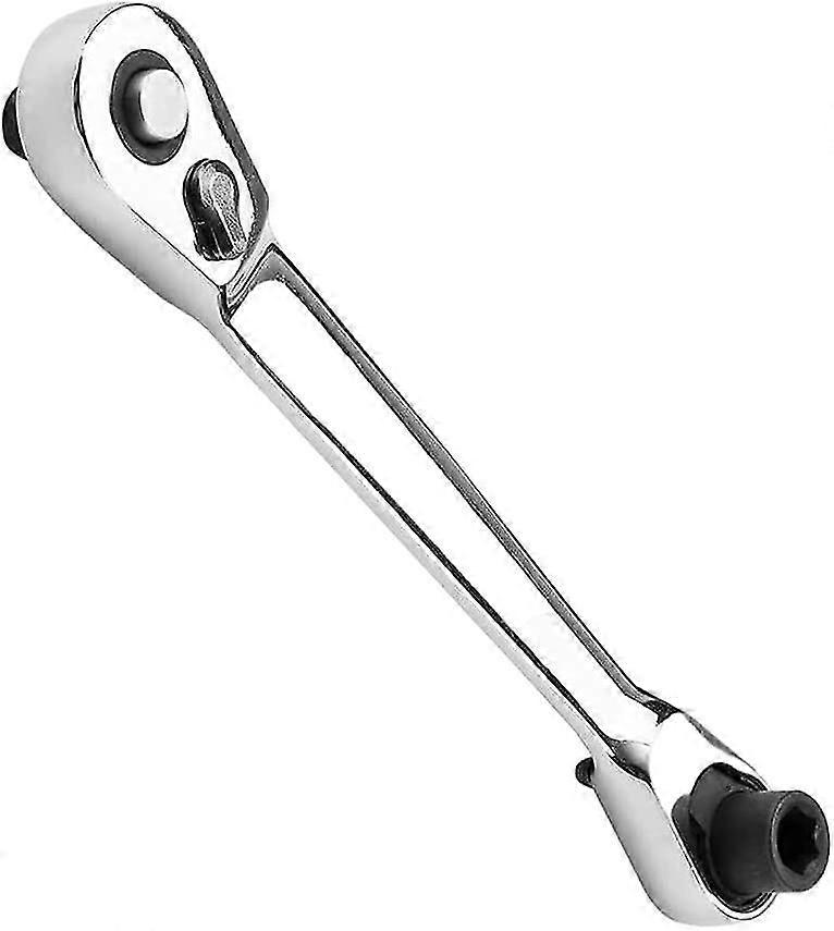 Mini Ratchet 1/4" Socket Drive Dual Hand Tool