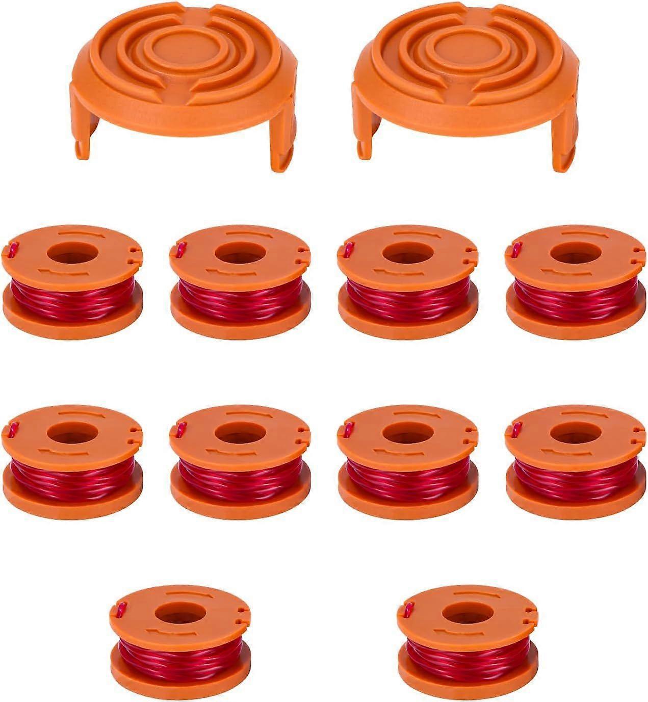 12 Pcs Trimmer Line Compatible with WORX WG163 Trimmer (10 Trimmer Line, 2 Cover)