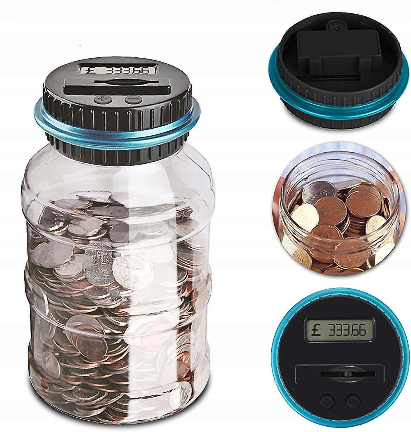 Piggy Bank With Polish Currency Counter Pln Coins, Gift