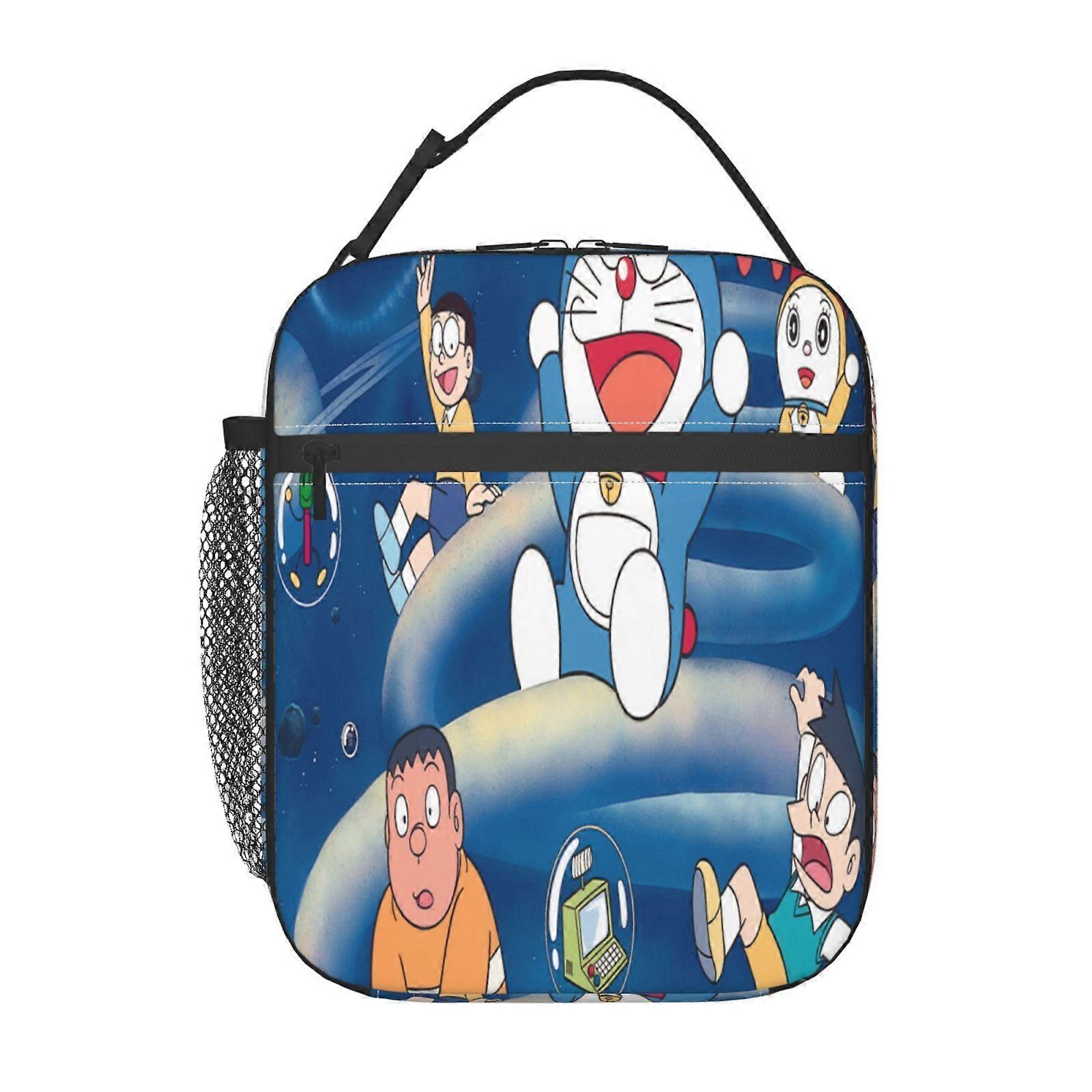t139 Doraemon Lunch Bag with Digital Temperature Display, Real-Time Monitoring of Internal Conditions o139