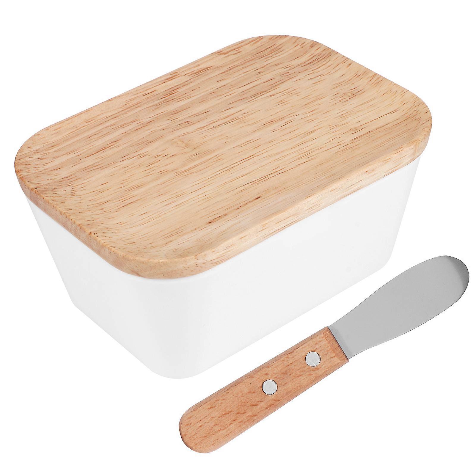 Multifunctional Dish Box Container with Spreader Knife Kitchen Accessories