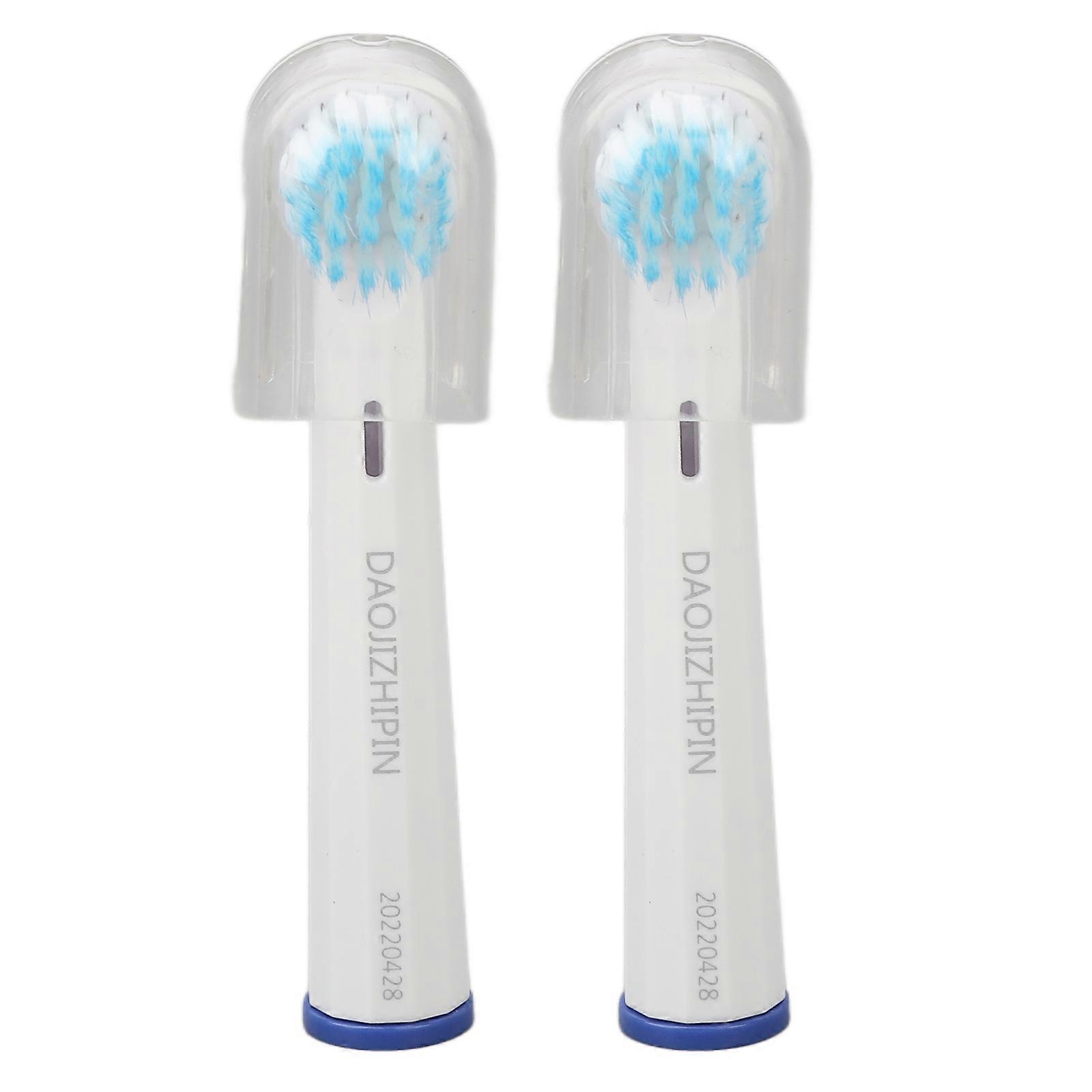 2pcs Electric Tooth Brush Head Rounded Refill Brush Heads Deep Cleaning Toothbrush Replacement