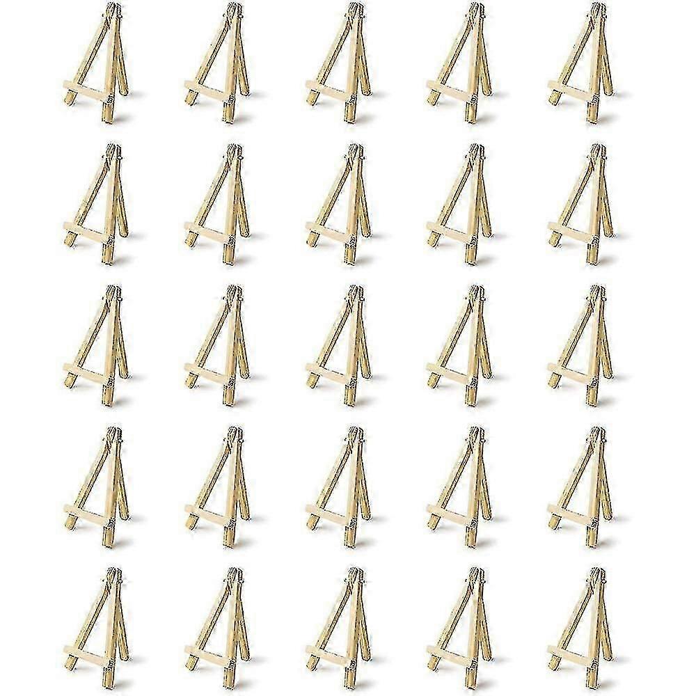 25 Pieces Of Mini 5 Inch Wooden Easel. Business Cards, Display Photos, Small Canvases, Classroom NLL