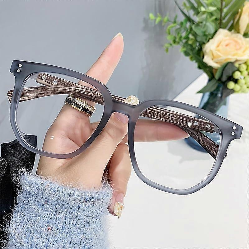 Classic Reading Glasses Sturdy Spring Hinged Frame Frosted Blue Color 2.00 Strength Comfortable Fit