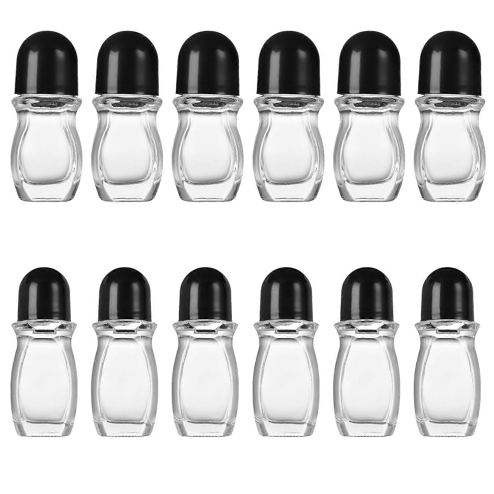 12pcs Large Capacity Glass Empty Roller Bottles Travel Storage Container Easy to Use for Travel and Everyday Use