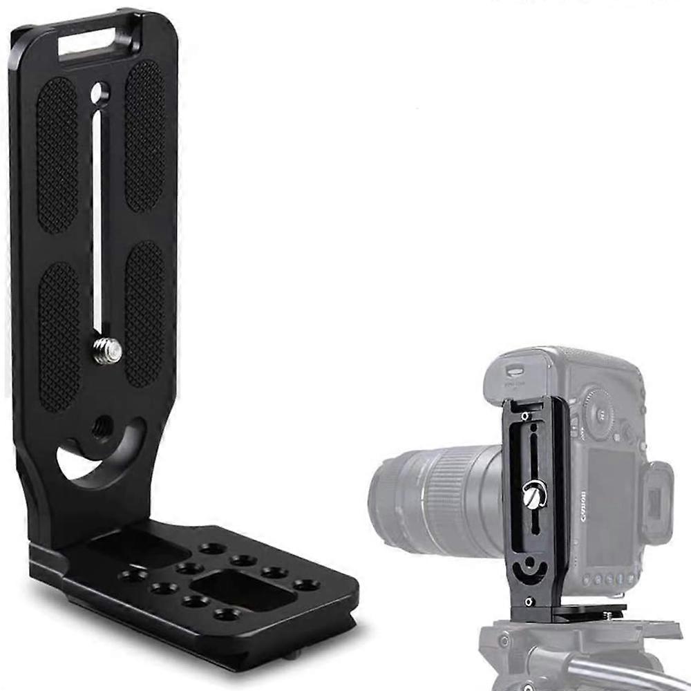 Universal L-Angle L-Plate For Cameras, With Tripod Thread And Compatible
