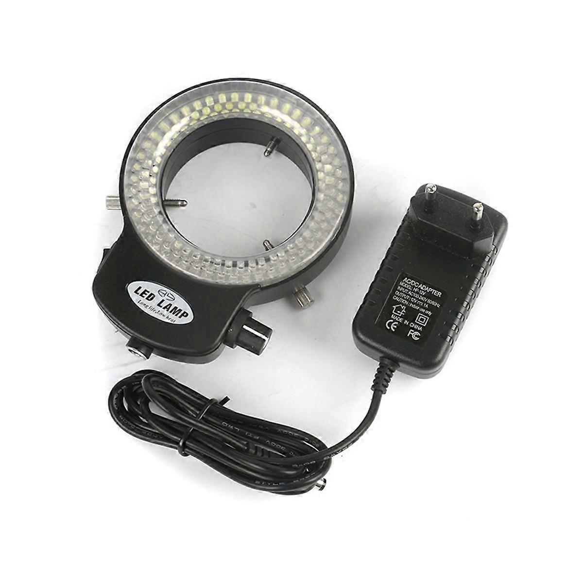 Lab Microscope Slides 56pcs 144pcs LED Ring Light Illuminator Lamp for Industrial Video Stereo Microscopes Black B Type
