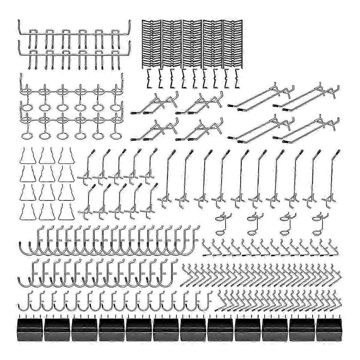 278PCS Peg Board Accessories Peg Board Hooks Set for Organizing Various Tools, 1/8 and 1/4 InchHang