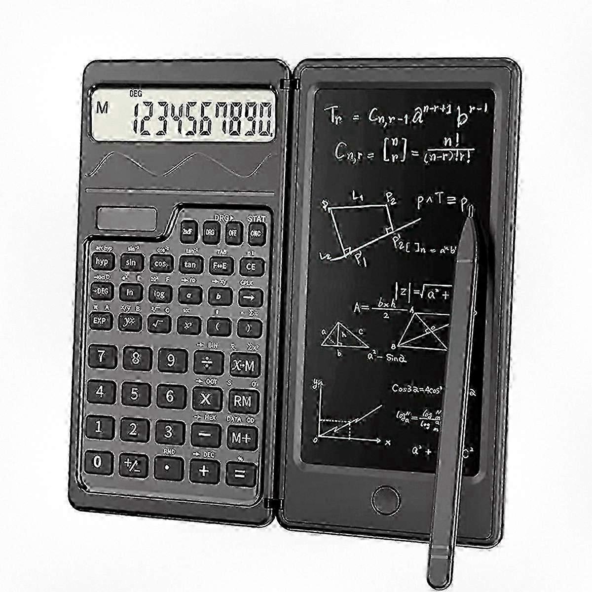 Professional Portable Foldable Scientific Calculator with LCD Notepad Functions Suitable for Students and Professionals