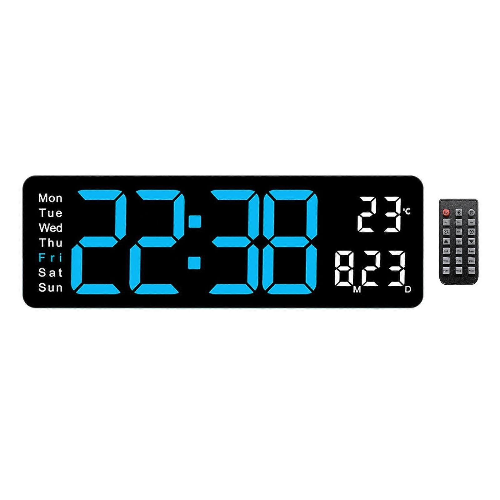 Digital Alarm Clock Electronic Desktop Clock LED Large Screen, Adjustable