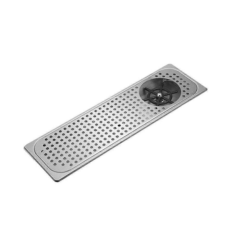 Glass Rinser Automatic Cup Washer Beer Wash Cleaner Tool Kitchen Silver