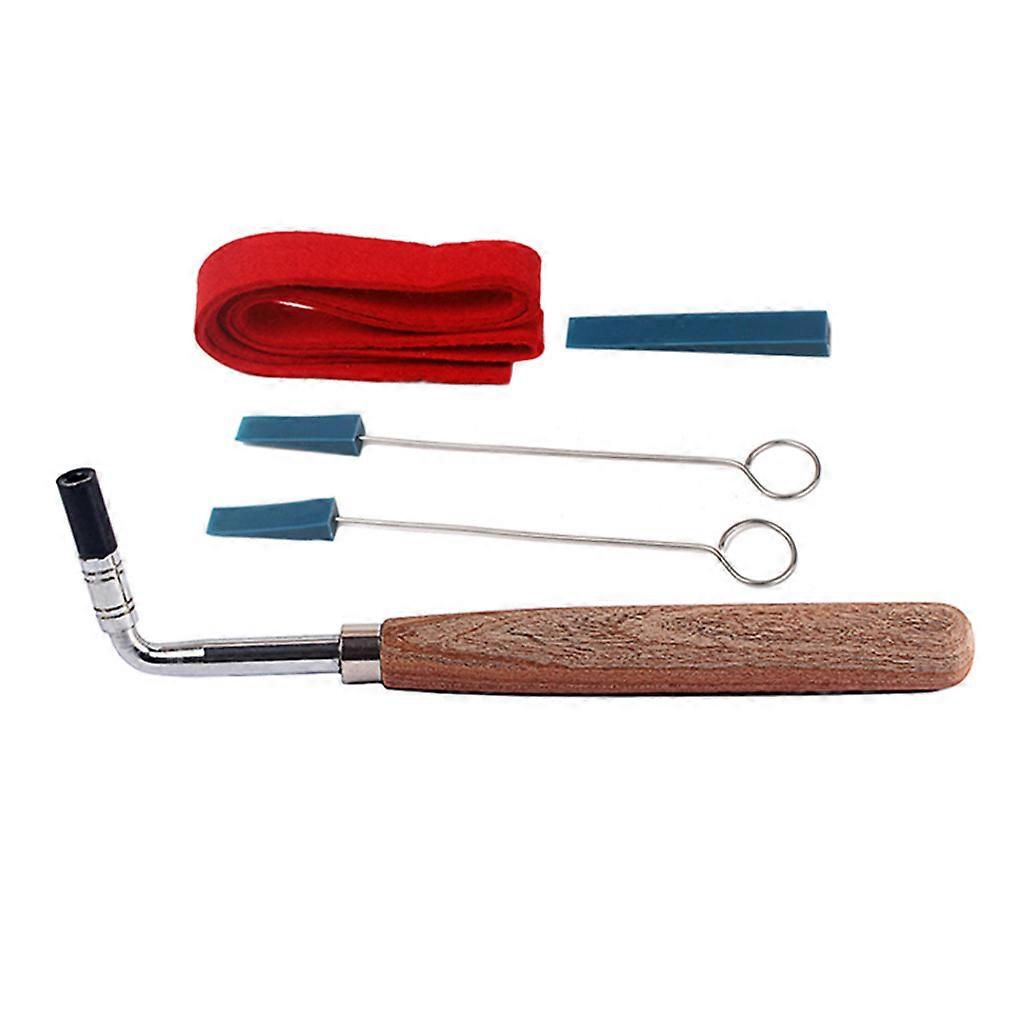 5 Pieces Professional Piano Tuning Mute Tools Kits, Tuning Hammer Lever Tuner Star Head and Mute Kit Piano Tuning Tools