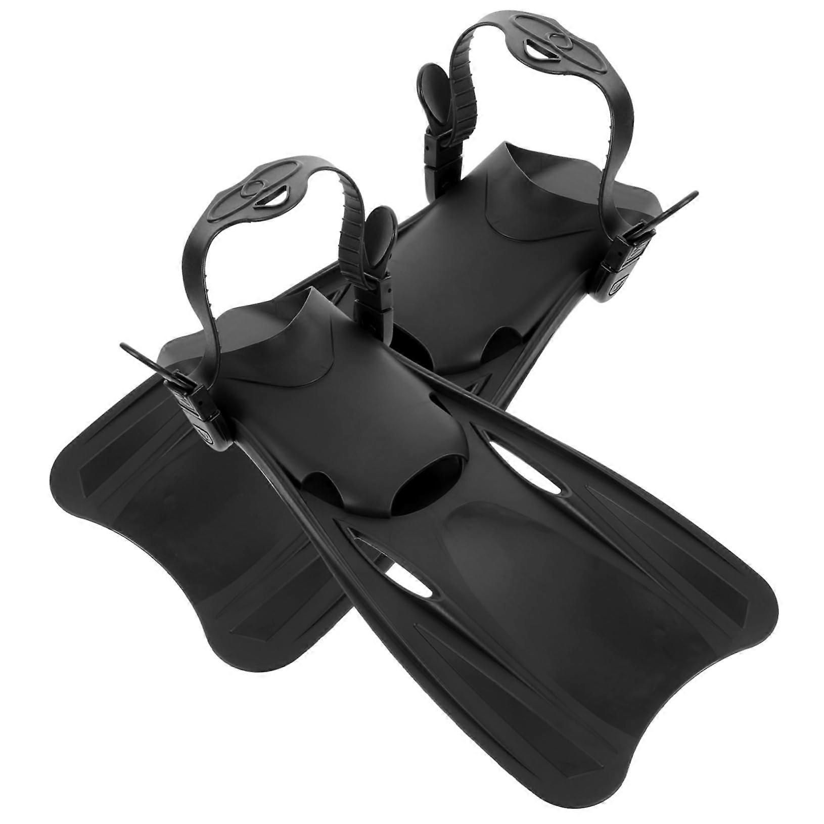 طقم زعانف السباحة مع غطس ، مجاذيف ، غطاء ، سترة نجاة ، أربطة ذراع ، سدادات أذن ، عصابة رأس ، بلاستيك أسود