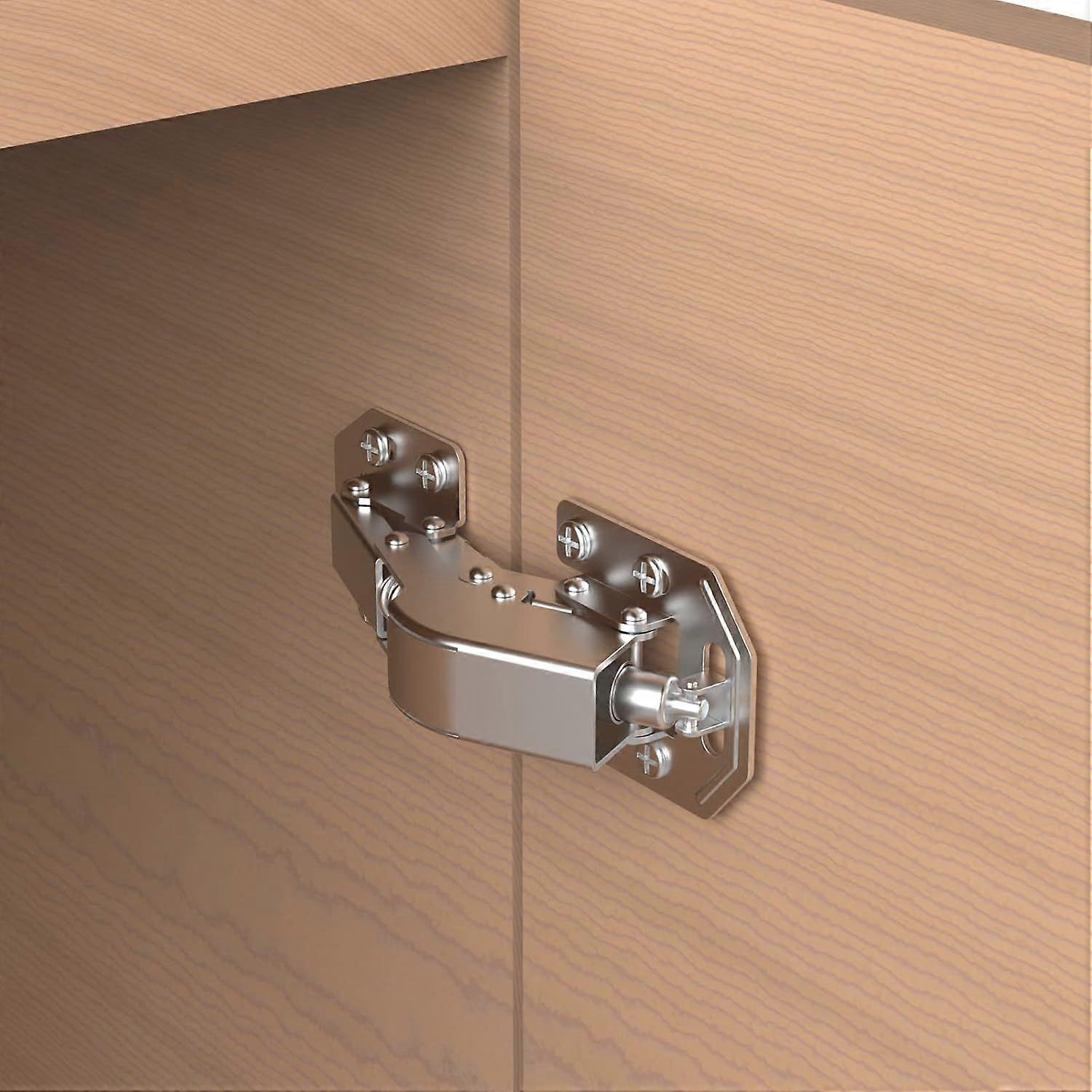 2025 Latest Model  4 Pack 90 Degree Soft Close Surface Mount Spring Hinges, Easy