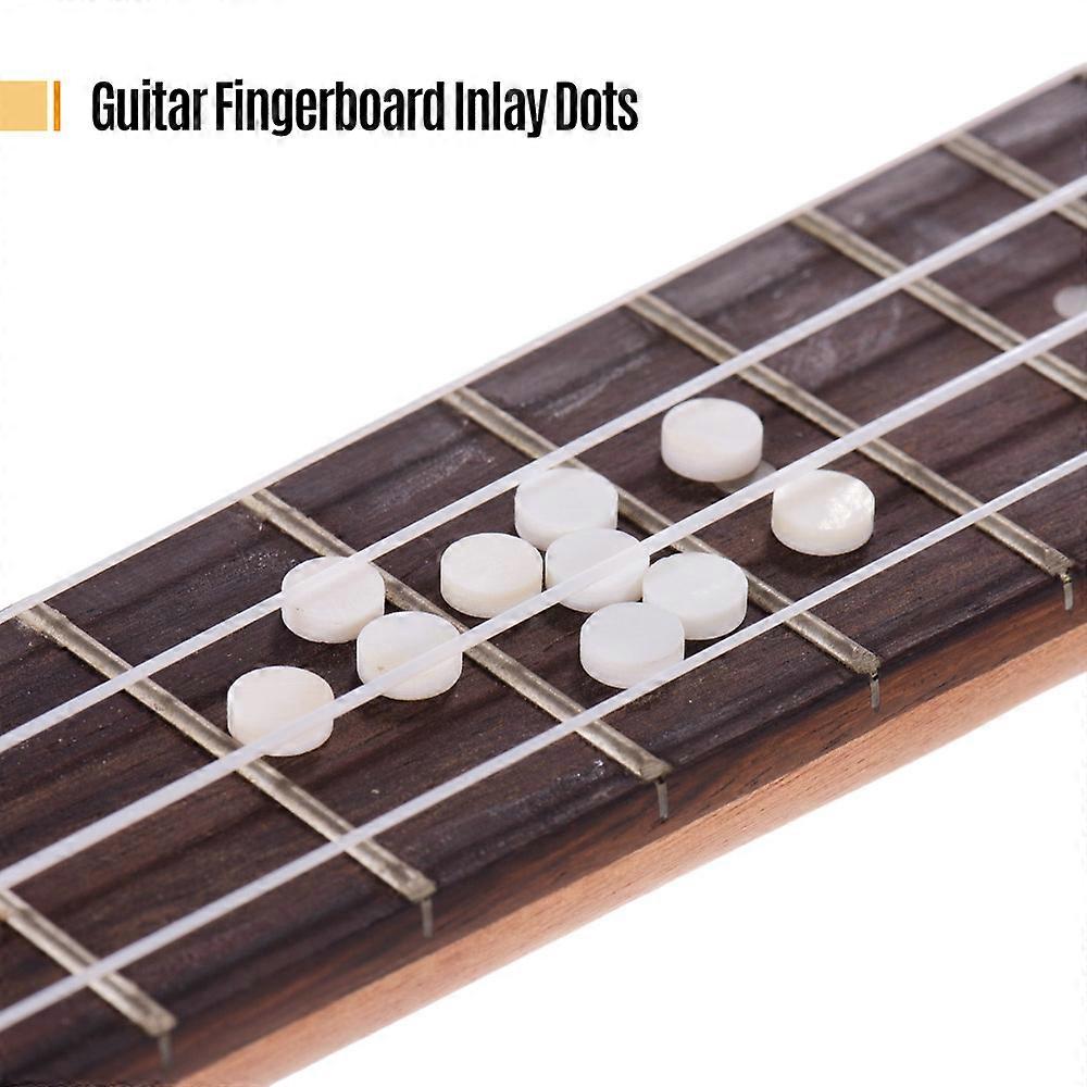 6mm Diameter Fretboard Fingerboard Position Marker Inlay Dots White Mother of Pearl Shell Pack of 10