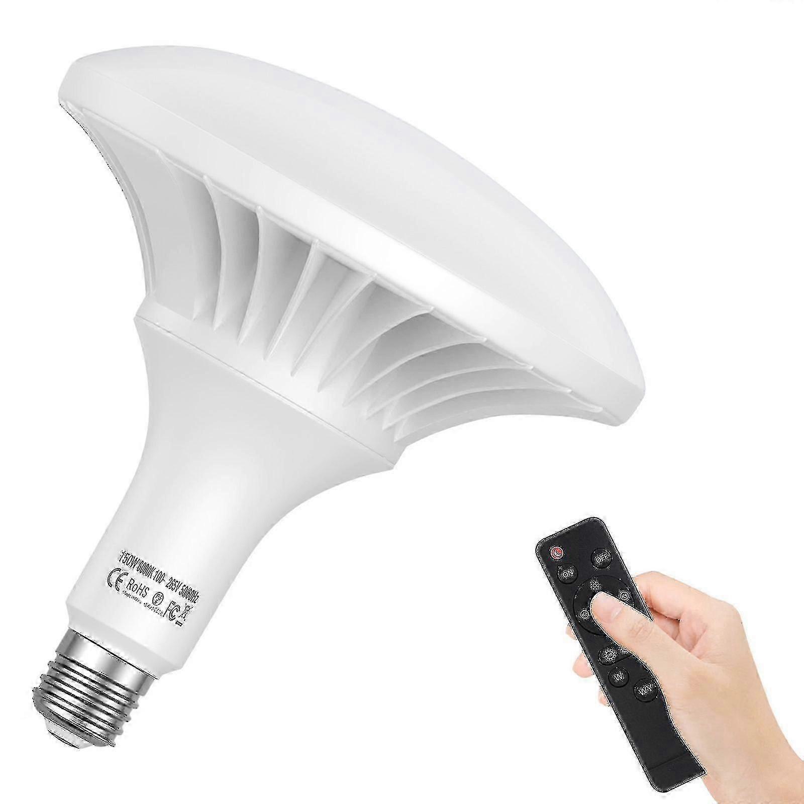 150W Dimmable LED Photography Bulb with 3000K-6500K Color Temperature,E27 Base & Remote Control for Studio,Home,Office Use