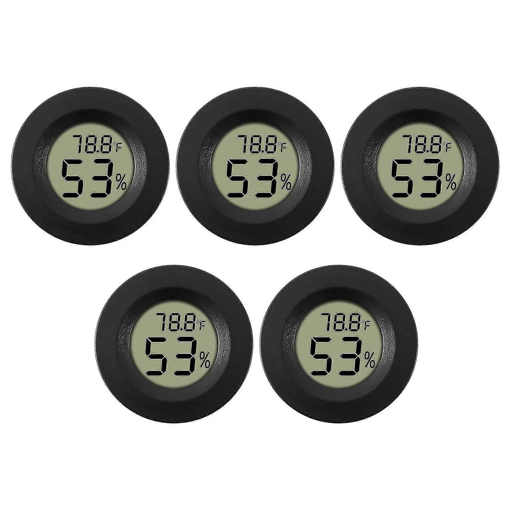 5-Pack Digital Hygrometer Thermometer with LCD Display for Humidity Temperature Monitor, Humidifiers Dehumidifiers