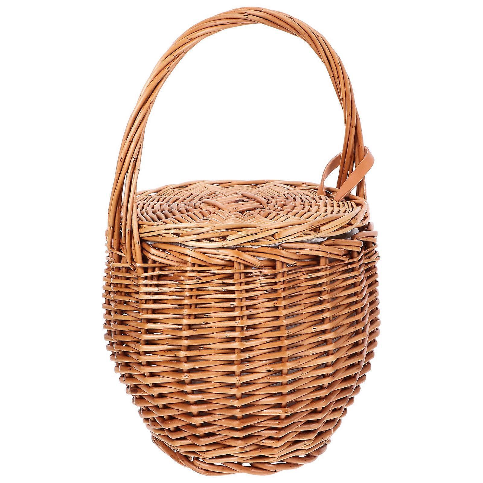 Handy Wicker Basket with Handle, Combining Durability and Aesthetic Appeal