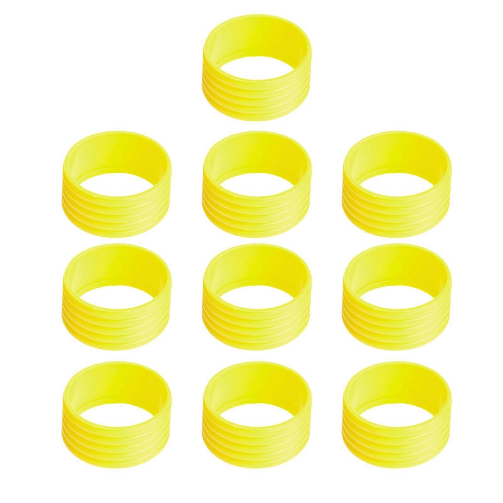 10pcs Tennis Racket Grip Rings Fixed Rings Grip Tape for Tennis Racket Grip Tape Set Yellow