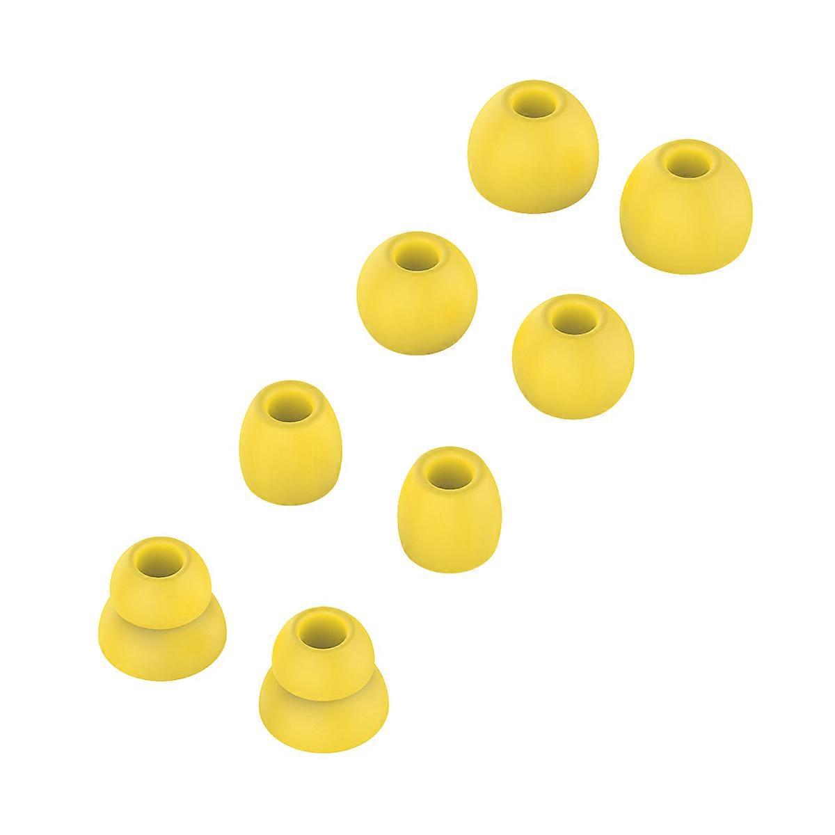 Replacement Earbud Tips Small Earbud Covers for Cycling Yellow Silicone Earbuds Protector 8Pcs