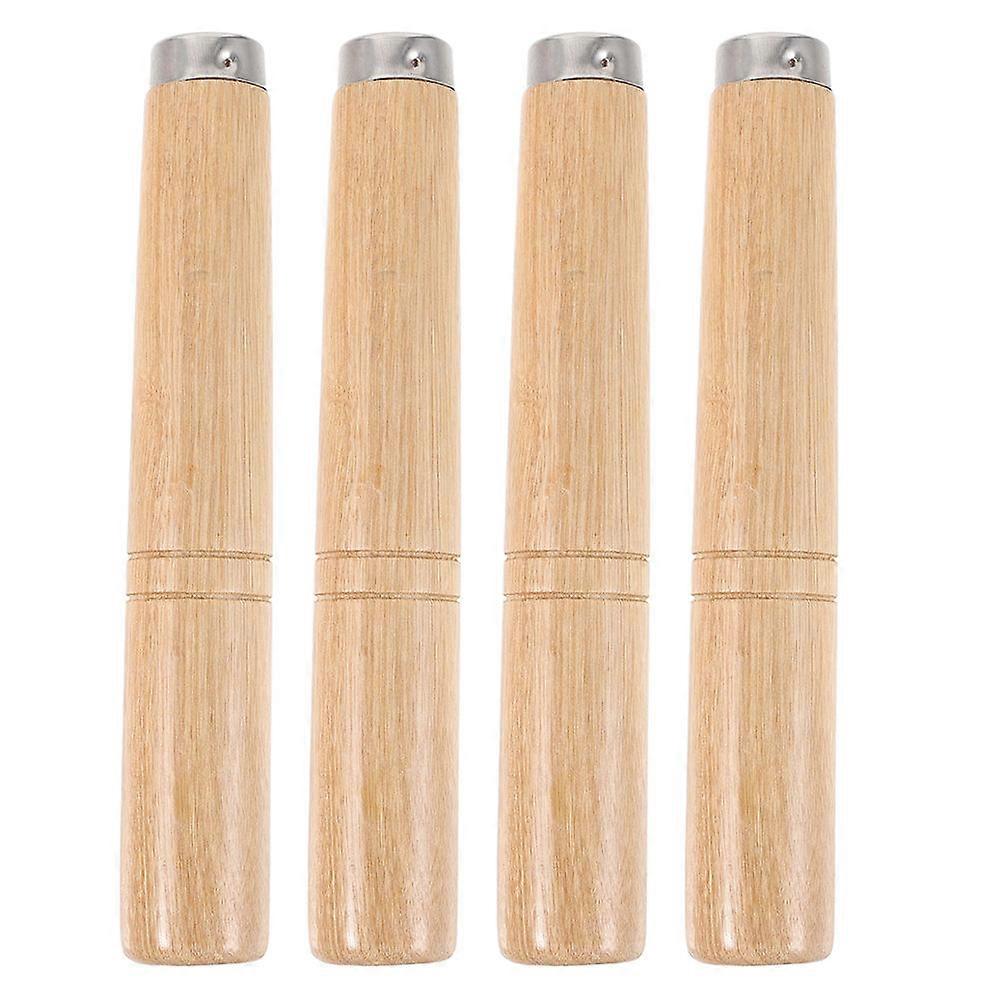 Removable Handle for Cookware Wooden Handle Replacement Easy to Clean Home Users 16.50X2.50X2.50CM 4Pcs
