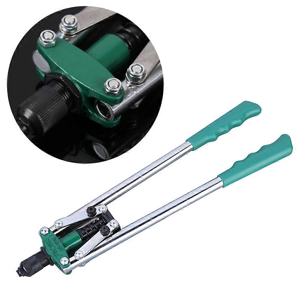 Manual Hand Riveter Kit Professional Double Hand Riveter Handles 3.2mm Nails Green 1pc