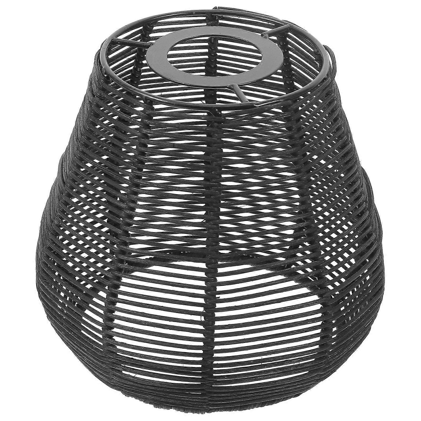 Rustic Lamp Shade Woven Pendant Light Shade Imitation Rattan Cafe 16.00X16.00X15.00CM Safe to Use 1Pack