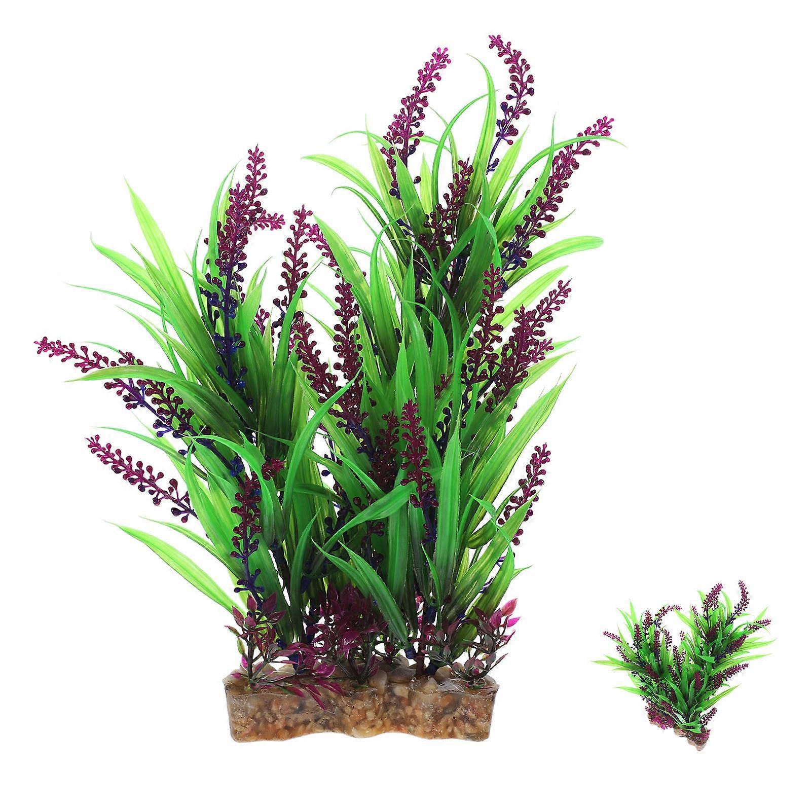 Artificial Aquarium Plant Decor Fish Shelter Assorted Color 30x11cm 1Pcs