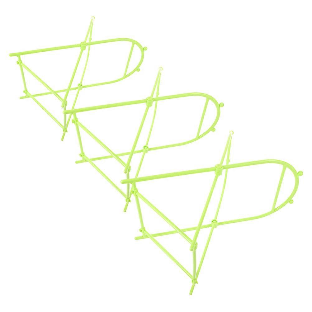 Garbage Bag Holder Stand Portable Folding Stable Waste Handling For Outdoor Camping Green 35.00X20.00X20.00CM 3Pcs