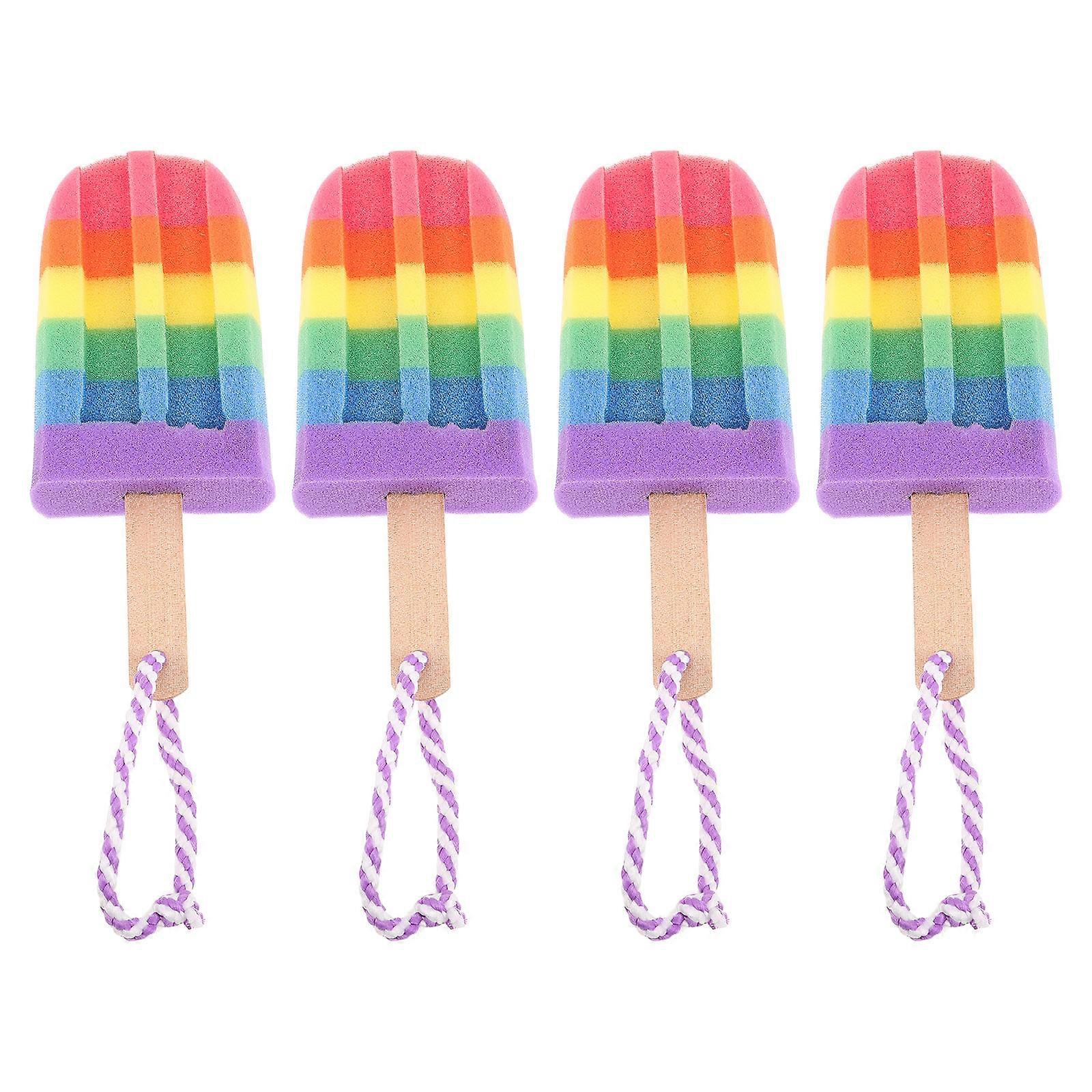 Soft Bath Sponge Exfoliating Tool for Shower and Travel 4Pcs