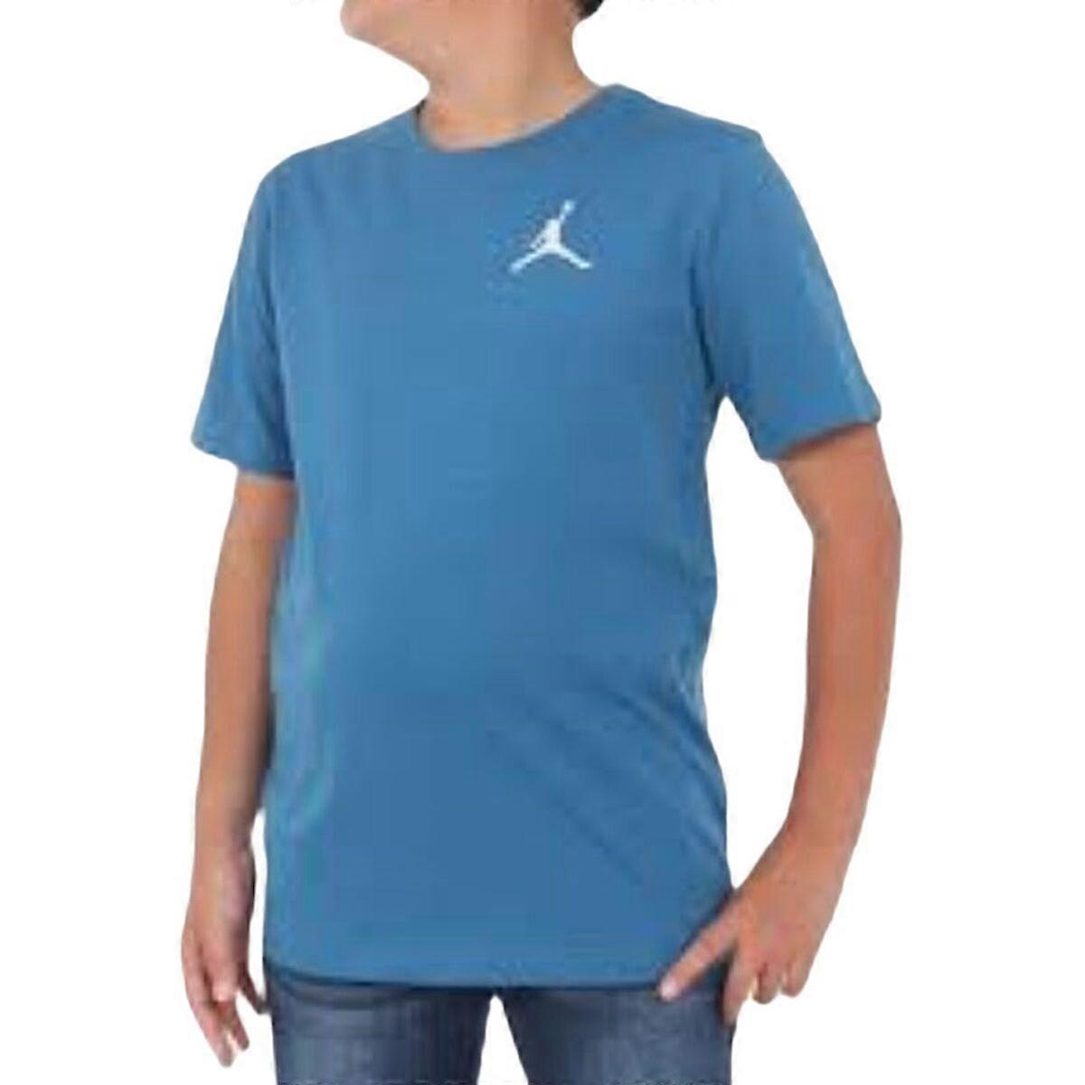 Child's Short Sleeve T-Shirt Nike JDB JUMPMAN AIR EMB 95A873 U1R Blue