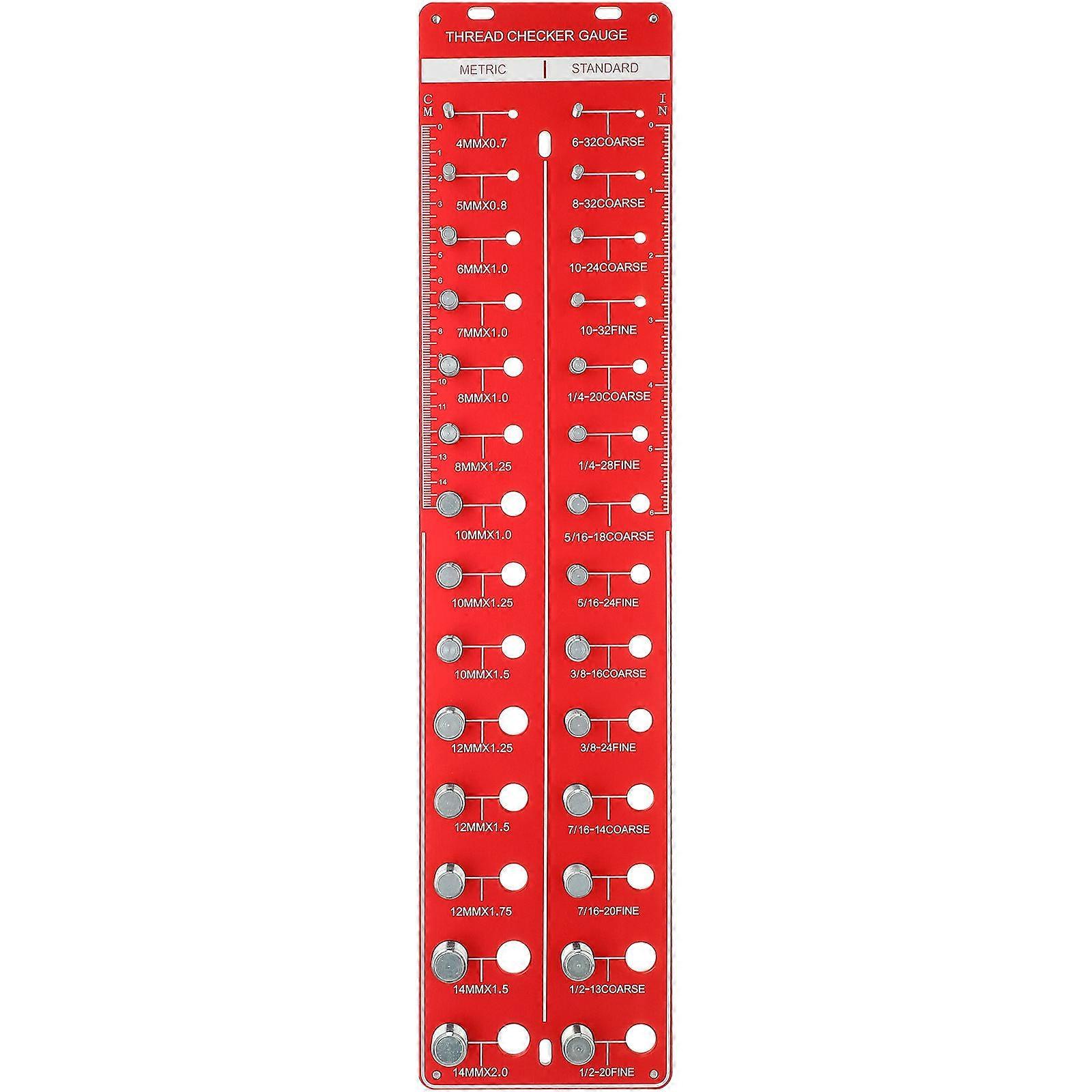 Thread Checker Nut And Bolt Thread Gauge Set Precise Thread Size Checker For Mechanics 1Set